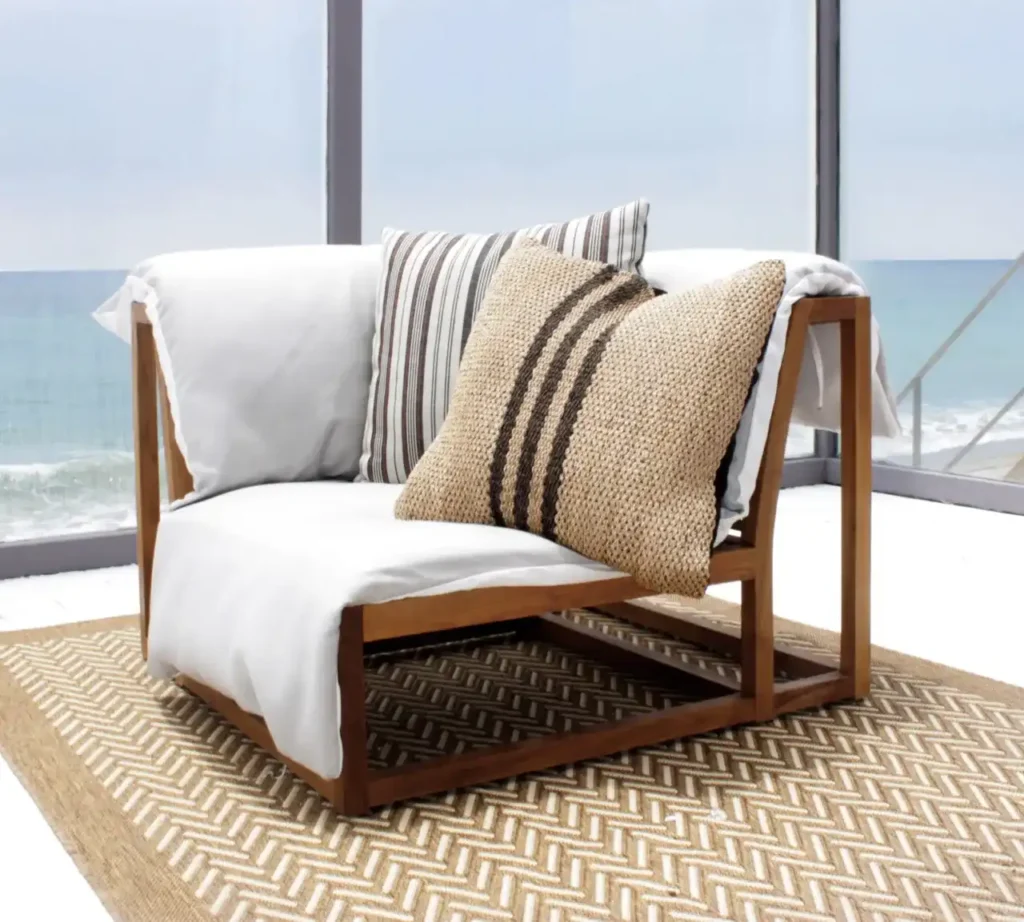 Outdoor corner seating by Caluco