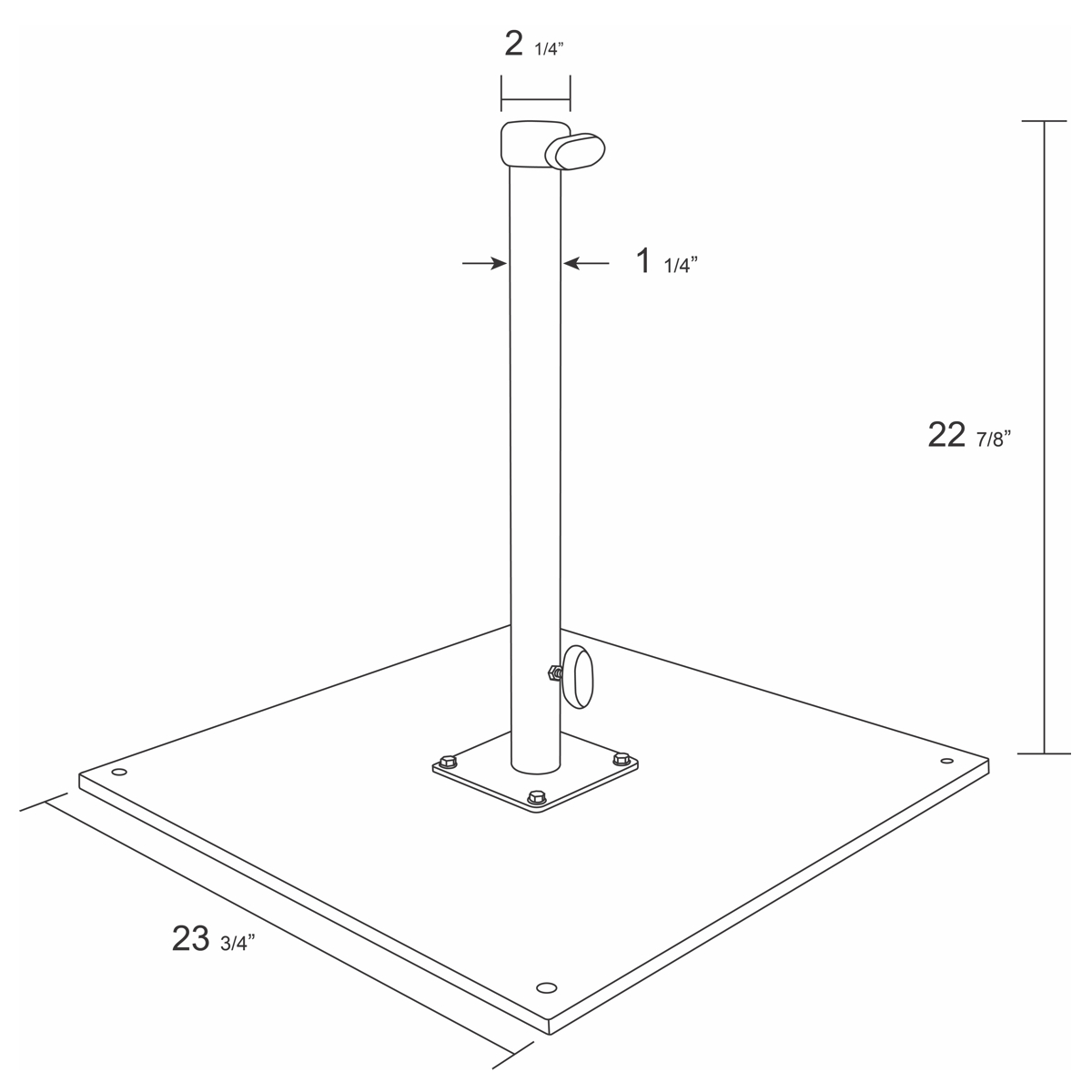 CAL100 umbrella base drawing