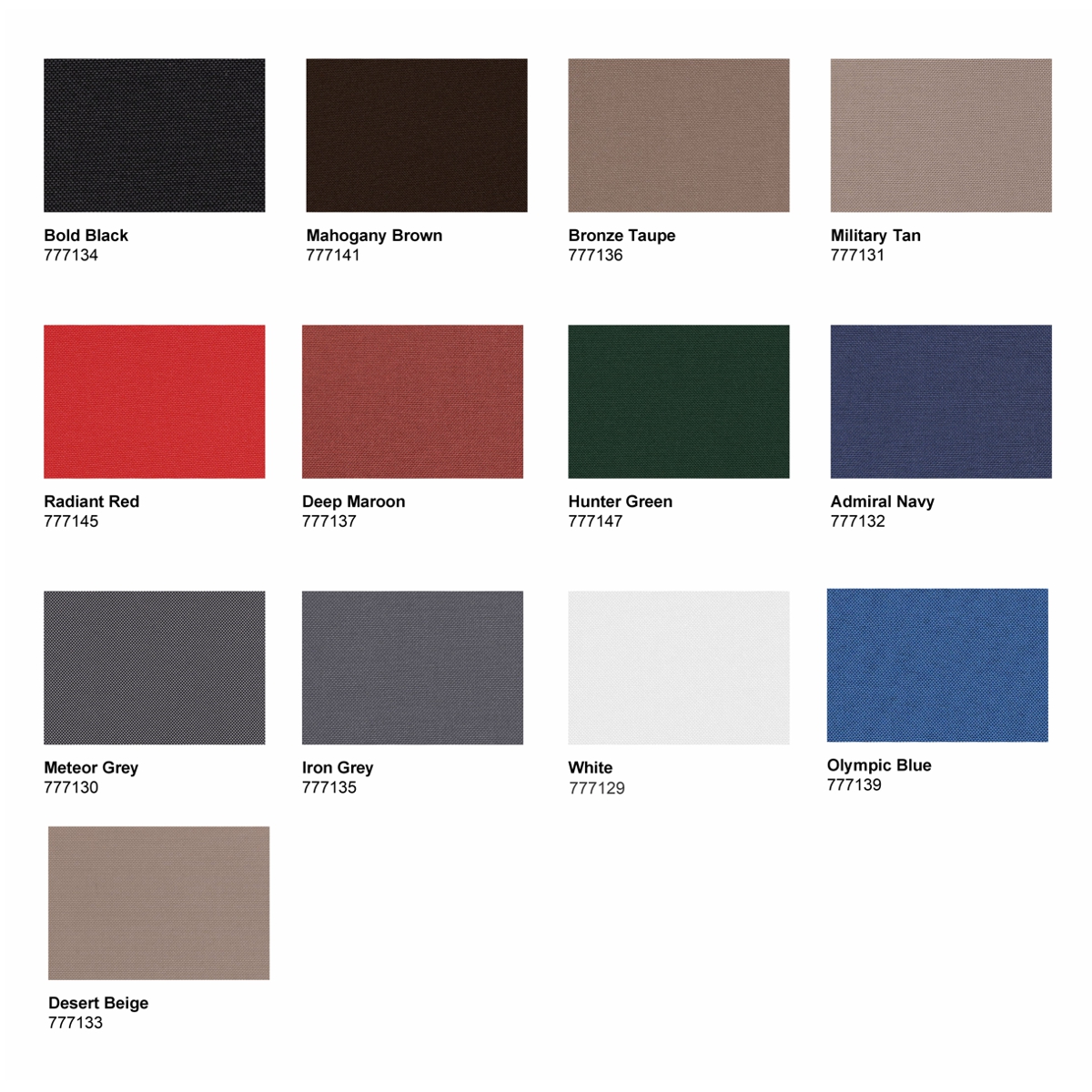 Hydrofen Color Chart